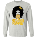 African American T-Shirt Melanin Poppin' Balloons Crown Black History Month Shirt For African Pride CustomCat