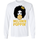 African American T-Shirt Melanin Poppin' Balloons Crown Black History Month Shirt For African Pride CustomCat