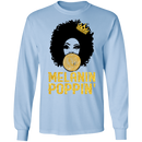 African American T-Shirt Melanin Poppin' Balloons Crown Black History Month Shirt For African Pride CustomCat