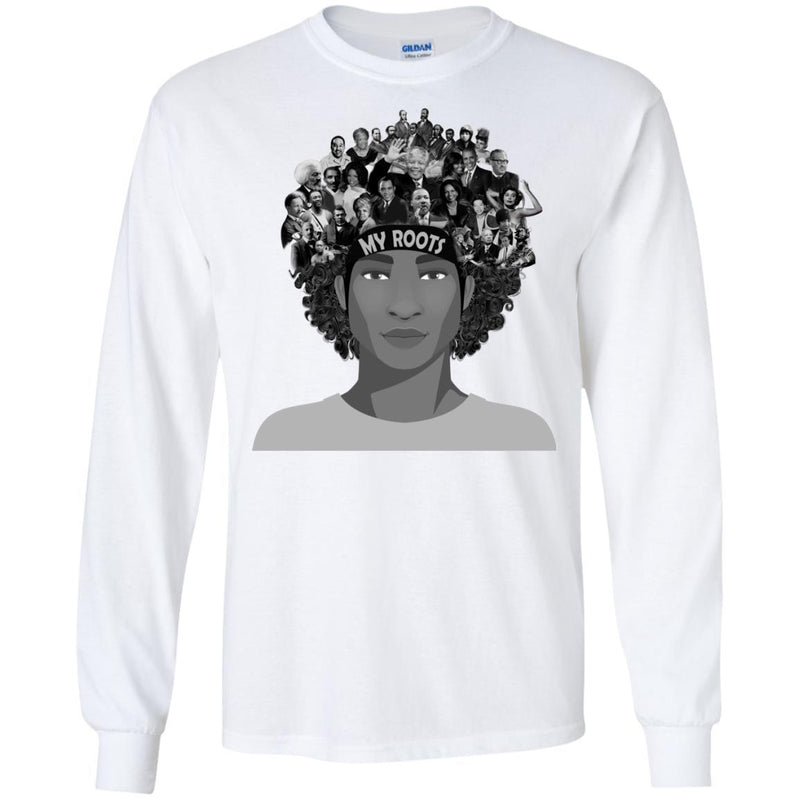 African American T Shirt My Roots Famous People In My Head Proud Black History Month For Male Shirt CustomCat