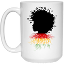 African American Coffee Mug Black Girl With Butterflies Root Flag 11oz - 15oz White Mug