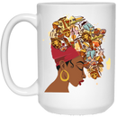 African American Coffee Mug Black Girl With Pride Traditional Ethnic Hair 11oz - 15oz White Mug