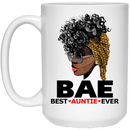 African American Coffee Mug Cute Black Women Mug BAE Best Auntie Ever Gift 11oz - 15oz White Mug