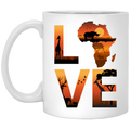 African American Coffee Mug Love Africa 11oz - 15oz Black Mug