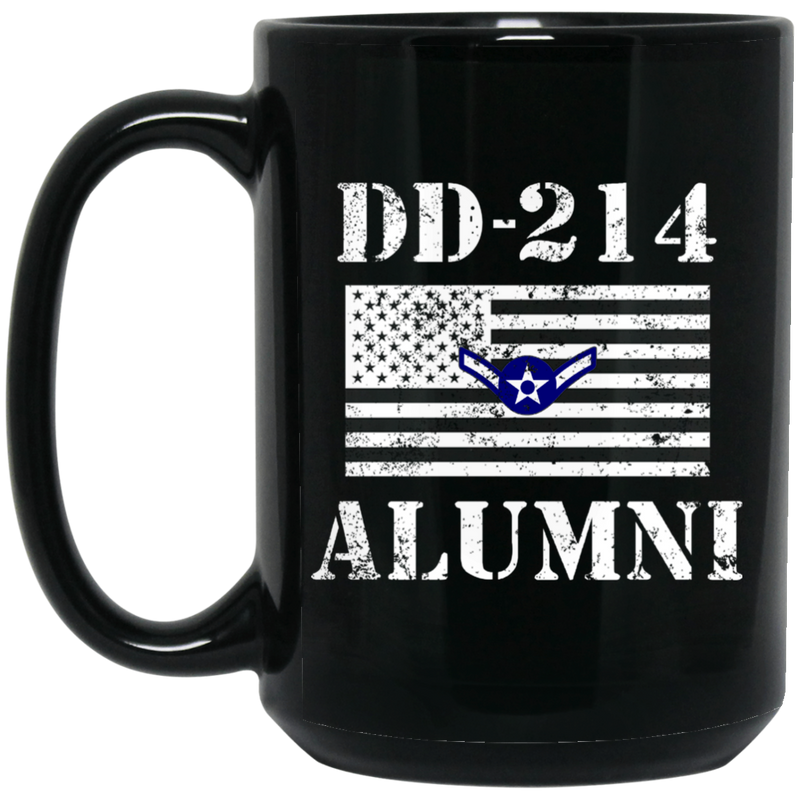Air Force Coffee Mug DD 214 Alumni - Air Force Airman 11oz - 15oz Black Mug CustomCat