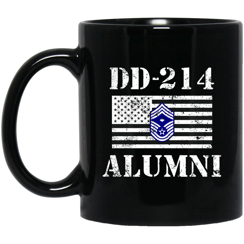 Air Force Coffee Mug DD 214 Alumni - Air Force Chief Master Sergeant 11oz - 15oz Black Mug
