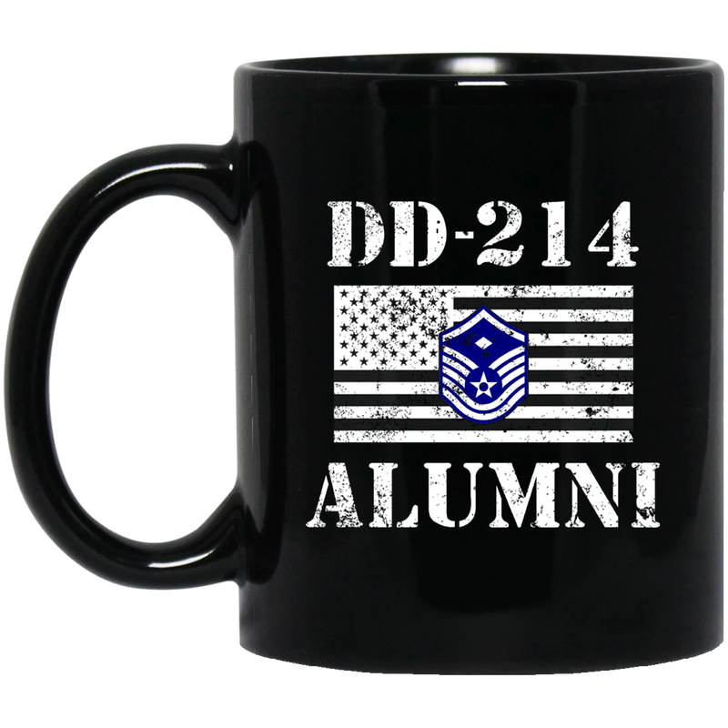 Air Force Coffee Mug DD 214 Alumni - Air Force Master Sergeant 11oz - 15oz Black Mug CustomCat