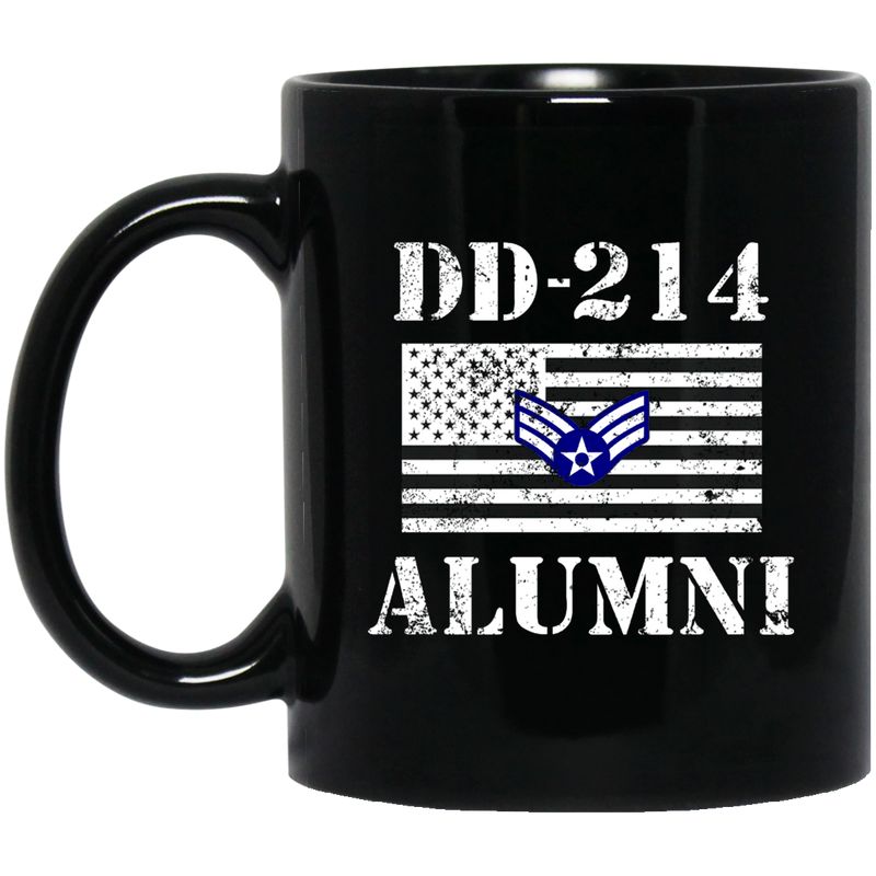 Air Force Coffee Mug DD 214 Alumni - Air Force Senior Airman 11oz - 15oz Black Mug CustomCat