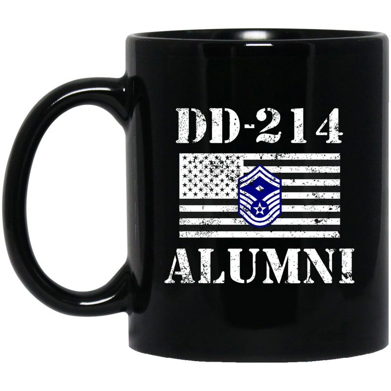 Air Force Coffee Mug DD 214 Alumni - Air Force Senior Master Sergeant 11oz - 15oz Black Mug