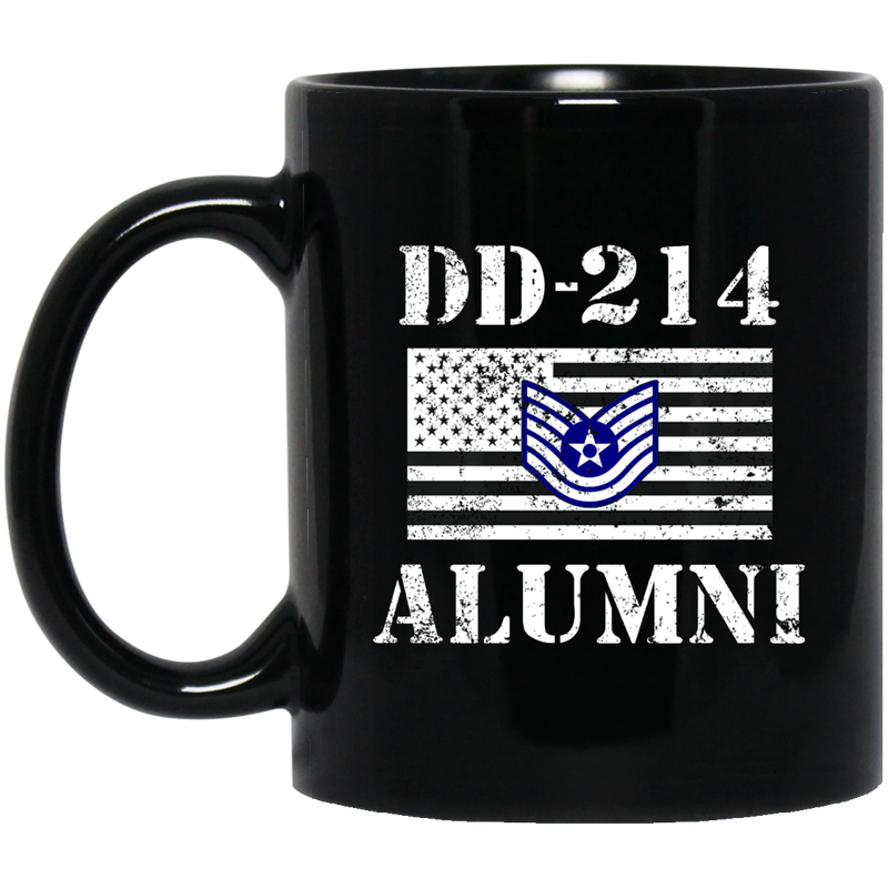 Air Force Coffee Mug DD 214 Alumni - Air Force Technical Sergeant 11oz - 15oz Black Mug CustomCat