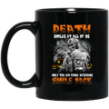 Air Force Coffee Mug Death Smiles At All Of Us Only The Air Force Veterans Smile Back Halloween 11oz - 15oz Black Mug