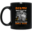 Air Force Coffee Mug Death Smiles At All Of Us Only The Air Force Veterans Smile Back Halloween 11oz - 15oz Black Mug