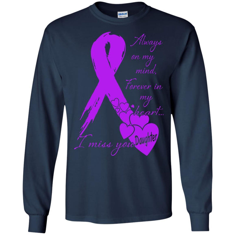 Always on My Minh Forever in My Heart I Miss You Daughter T-shirts CustomCat