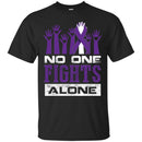 Alzheimer Awareness T Shirt No One Fights Alone Shirts CustomCat