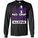 Alzheimer Awareness T Shirt No One Fights Alone Shirts CustomCat