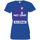 Alzheimer Awareness T Shirt No One Fights Alone Shirts CustomCat