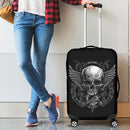 Amazing Badass Skull With Wings Luggage Cover interestprint