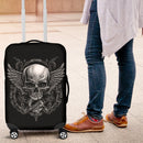 Amazing Badass Skull With Wings Luggage Cover interestprint