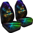 Amazing Neon Light Cat Car Seat Covers (Set Of 2)