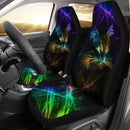 Amazing Neon Light Cat Car Seat Covers (Set Of 2)