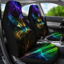Amazing Neon Light Cat Car Seat Covers (Set Of 2)