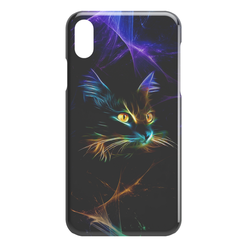 Amazing Neon Light Cat iPhone Case teelaunch