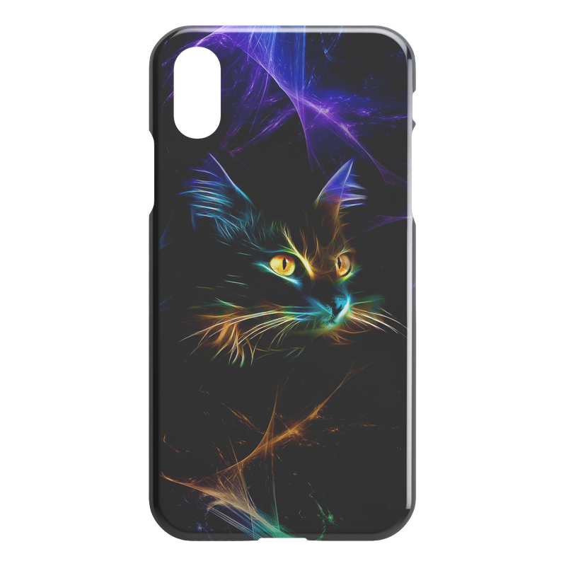 Amazing Neon Light Cat iPhone Case teelaunch