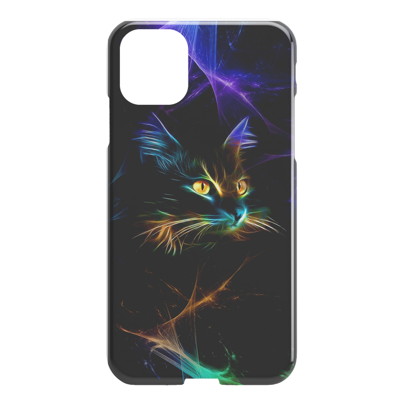 Amazing Neon Light Cat iPhone Case teelaunch