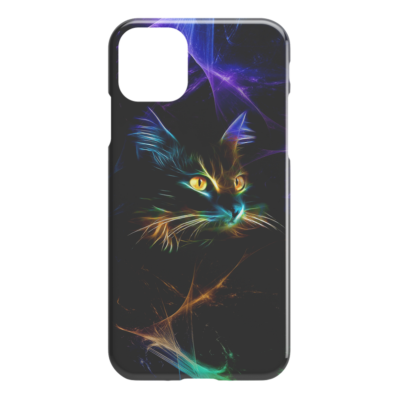 Amazing Neon Light Cat iPhone Case teelaunch