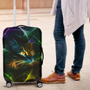 Amazing Neon Light Cat Luggage Cover interestprint