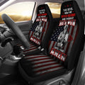 Amazing Skull Gun With The Cross Behind His Back Car Seat Covers (Set Of 2)