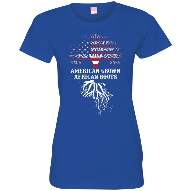 American Grown African Roots T-shirts for Black Queens CustomCat