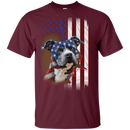 American Staffordshire Terrier American Flag Dogs T-shirt CustomCat