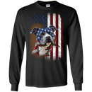 American Staffordshire Terrier American Flag Dogs T-shirt CustomCat