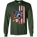 American Staffordshire Terrier American Flag Dogs T-shirt CustomCat