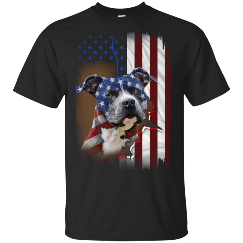 American staffordshire terrier-usa flag CustomCat