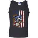 American staffordshire terrier-usa flag CustomCat
