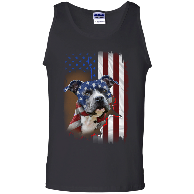 American staffordshire terrier-usa flag CustomCat