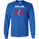 April Girl Hated By Many Loved By Plenty Heart On Her Sleeve Fire In Her Soul Birthday Girls Shirts CustomCat