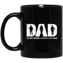 Army Veteran Coffee Mug Dad The Army Veteran The Myth The Legend Proud US Army Veteran 11oz - 15oz Black Mug CustomCat