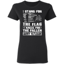 Army Veteran I Stand For The Flag I Kneel For The Fallen T-Shirt CustomCat