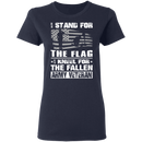 Army Veteran I Stand For The Flag I Kneel For The Fallen T-Shirt CustomCat
