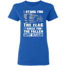 Army Veteran I Stand For The Flag I Kneel For The Fallen T-Shirt CustomCat