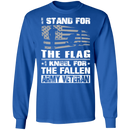 Army Veteran I Stand For The Flag I Kneel For The Fallen T-Shirt CustomCat