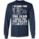 Army Veteran I Stand For The Flag I Kneel For The Fallen T-Shirt CustomCat