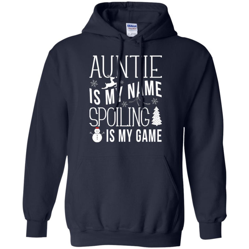 Auntie Is My Name Spoiling Is My Game Merry Christmas Funny Gift Shirts CustomCat