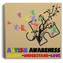 Autism Awareness Canvas - Accept Understand Love Canvas Wall Art Decor