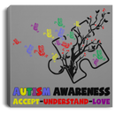 Autism Awareness Canvas - Accept Understand Love Canvas Wall Art Decor
