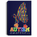 Autism Awareness Canvas - Autism Awareness Butterfly Canvas Wall Art Decor