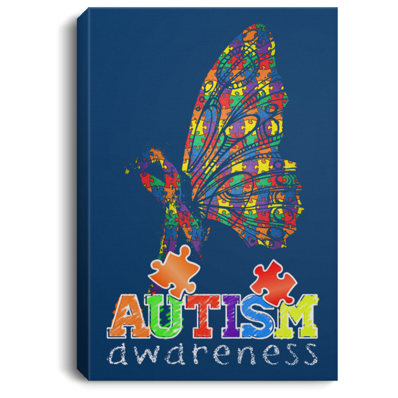 Autism Awareness Canvas - Autism Awareness Butterfly Canvas Wall Art Decor